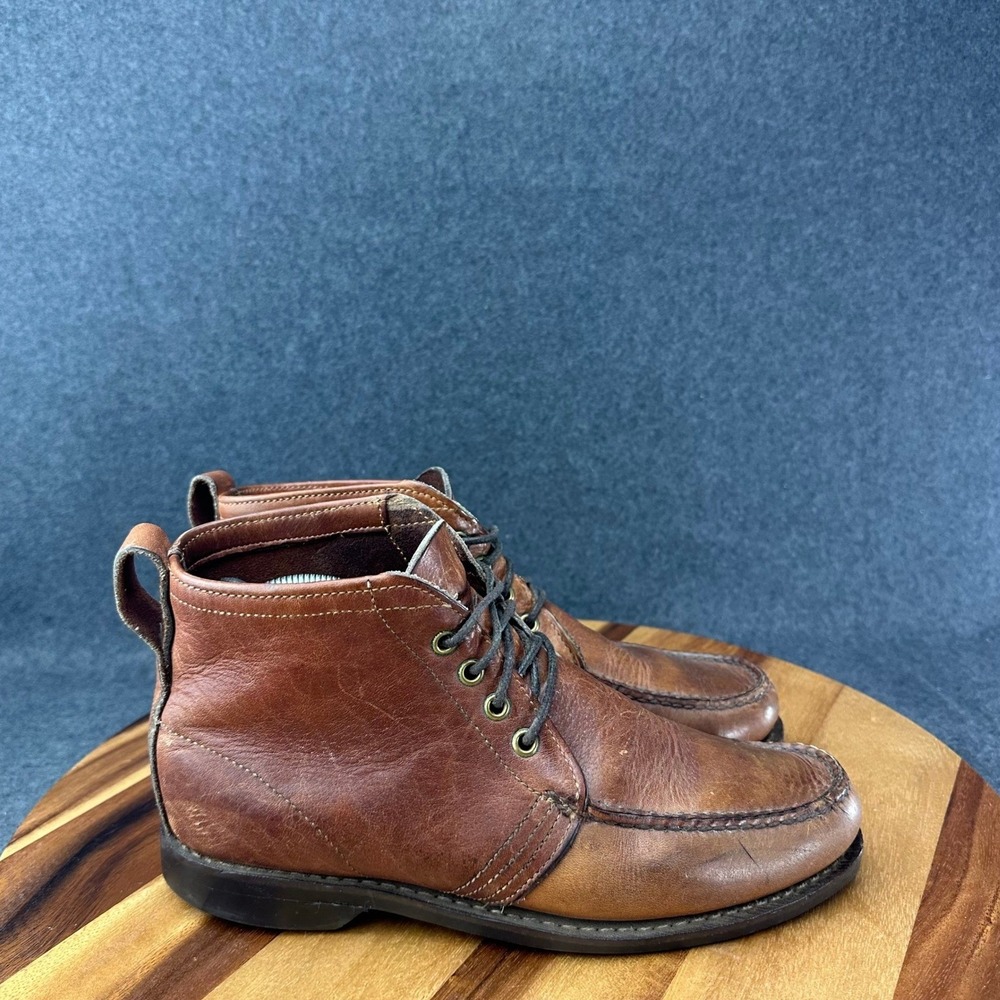 Gokey Sauvage Chukka Mens Brown Leather Moc Toe Boots Size 9 D Gro-Cord